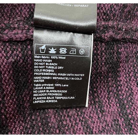 Ba&sh Brisbane 100% Wool Crew Neck Sweater Burgundy Jumper 3/4 Sleeve Size 6 - Picture 8 of 8